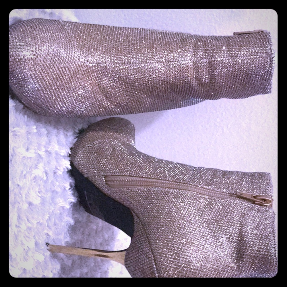 Champagne glitter pu